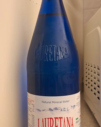 Lotto Bottiglie Vetro Blu Lauretana Vuote 1L