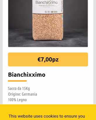 pellet A1 bianco e legna da ardere 🔥
