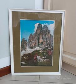 quadro monti montagne Italia cornice in legno