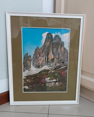quadro monti montagne Italia cornice in legno