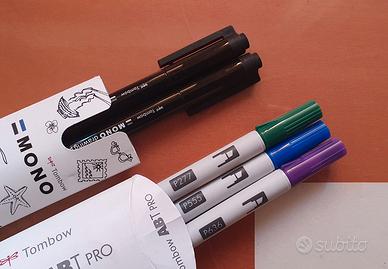3 Marker e 2 Penne professionali disegno NUOVE