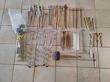 picchetti campeggio, verande camper, tendoni