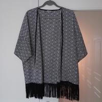 Kimono fantasia con frange Fiorella Rubino