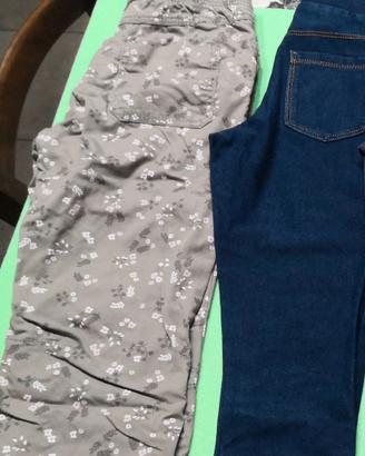 Set di nr. 5 pantaloni - leggings bambina, 7 anni