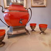 Samovar con 4 coppe inizio 900
