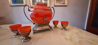 Samovar con 4 coppe inizio 900