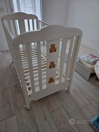 lettino legno  bimbo erbesi con sbarre