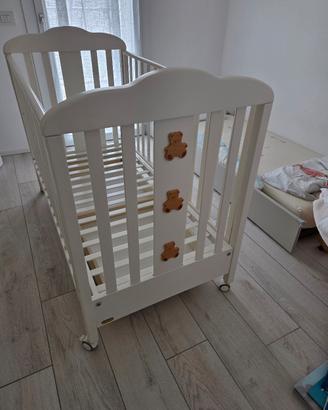 lettino legno  bimbo erbesi con sbarre
