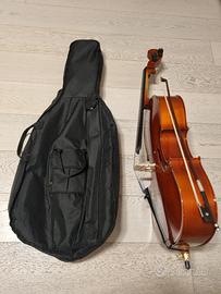 Violoncello studio 1/4 con custodia e arco