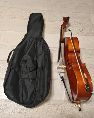 Violoncello studio 1/4 con custodia e arco