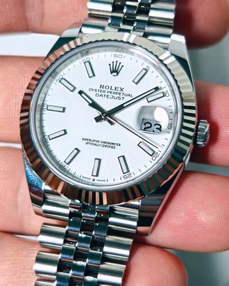 Rolex DJ 41 bianco 126334 jubilee new 08/2026 full