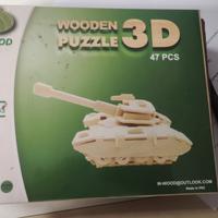 Puzzle 3d in legno carrarmato