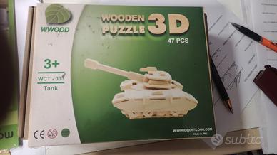 Puzzle 3d in legno carrarmato