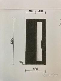 PORTONCINO INTERNORM MOD. PORTAL COL. ROSSO