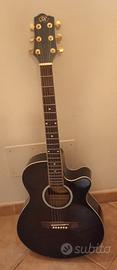Chitarra Acustica Elettrificata SX Nera