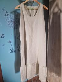 Abito Lungo in Lino Benetton Beige / Sabbia TG L