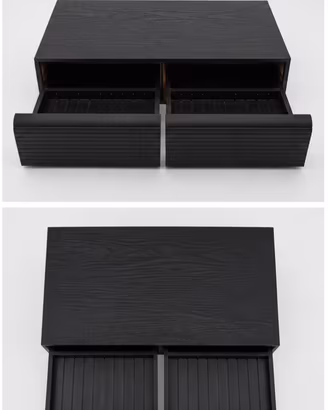 Mobiletto organizzatore musicassette legno