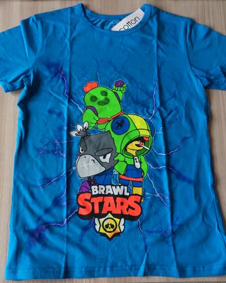 Rara Maglietta Brawl Stars fluorescente Leon Corvo