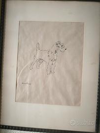 Disegno a china di Erna Pinner - Terrier