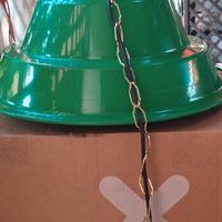 lampada sospensione sala biliardo metallo verde