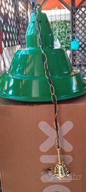 lampada sospensione sala biliardo metallo verde