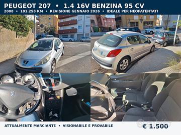 PEUGEOT 207 1.4 16V BENZINA 95 CV – 2008 – 101.258