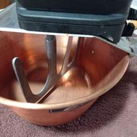 Paiolo in rame con mescolatore elettrico
