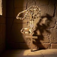 Rosario francescano da processione 1 mt vintage