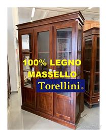 Mobile Vetrina 3 ante 100% Legno Massello