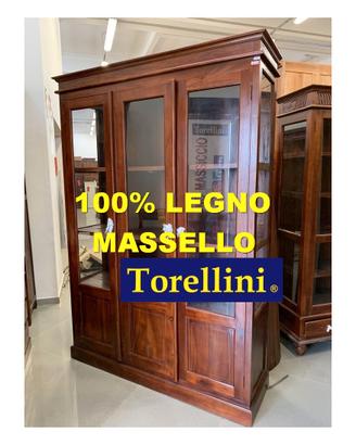 Mobile Vetrina 3 ante 100% Legno Massello