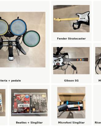Rock Band Bundle Completo PS3 + 5 giochi