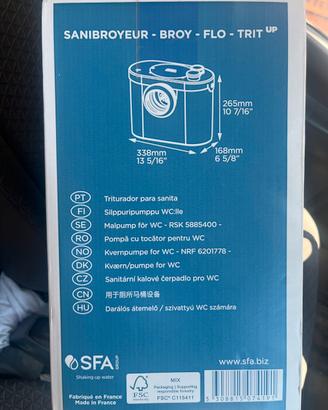 Sanitrit SFA sanibroyeur up nuovo ancora imballato