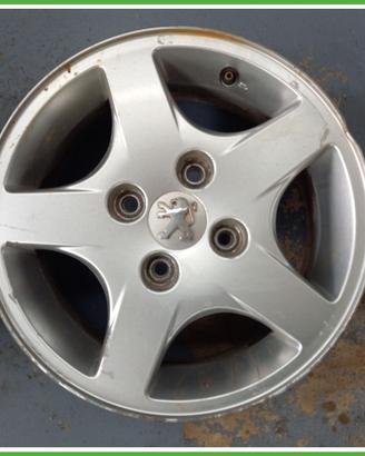 Cerchio Singolo in Lega PEUGEOT 206 dal 09/1998 al