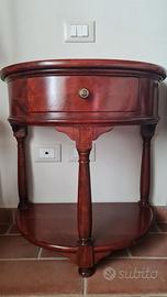 Elegante Mobiletto a Mezzaluna in Legno