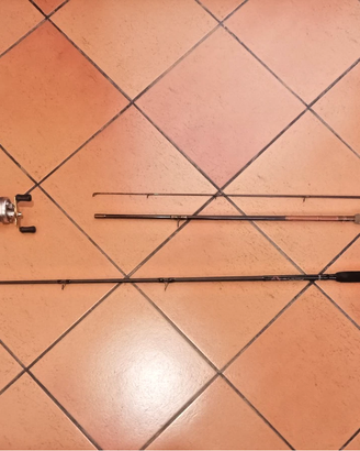 LOTTO 2 CANNE DA PESCA CASTING + 1 MULINELLO