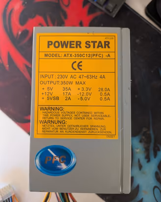 Alimentatore PC Power Star 350W ATX PFC