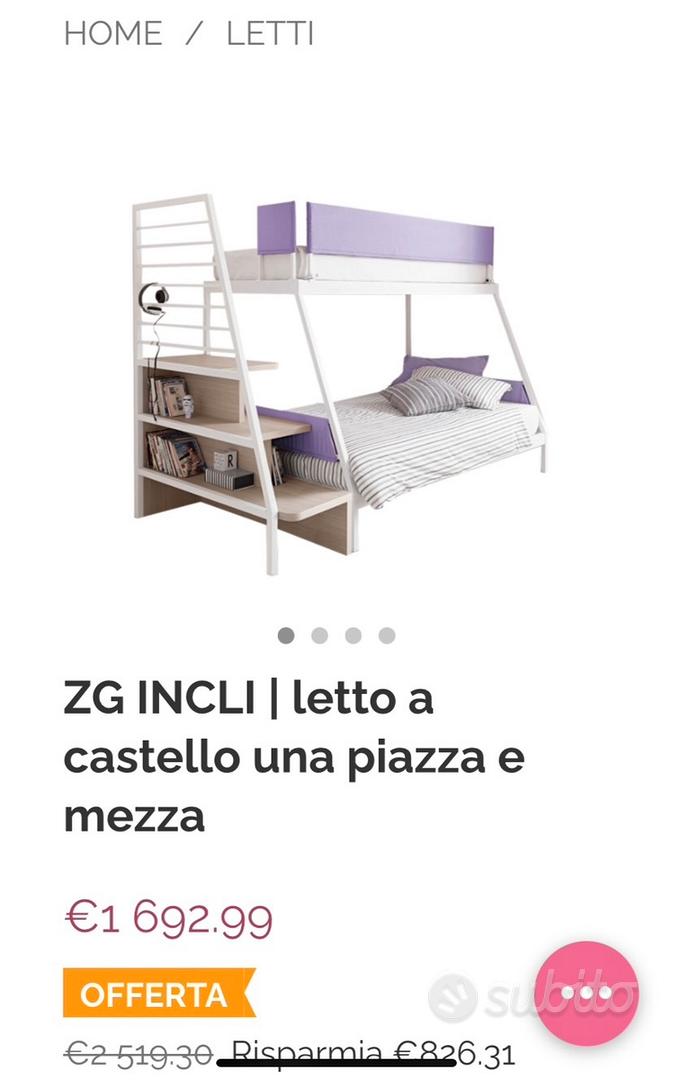 INCLI  letto a castello una piazza e mezza