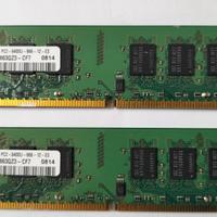2 banchi ram da 2 gb samsung per pc  desktop