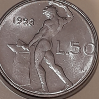 Mini monete da 50 lire 1993
