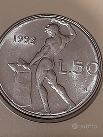 Mini monete da 50 lire 1993