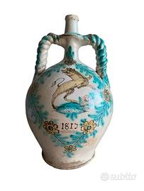 Brocca In Maiolica Popolare con manici intrecciati