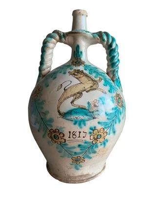 Brocca In Maiolica Popolare con manici intrecciati
