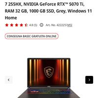 MSI Vector 16 AI 5070TI (12GB)