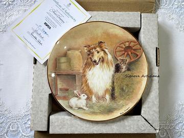 Piatto cane e gatto Royal Worcester. Con scatola