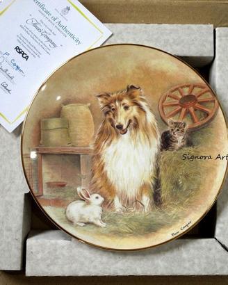Piatto cane e gatto Royal Worcester. Con scatola