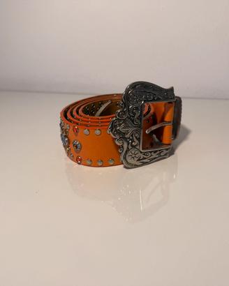 Cintura Nanni Milano - Arancione con Borchie