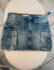 Minigonna jeans cargo- bershka