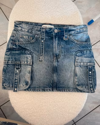 Minigonna jeans cargo- bershka