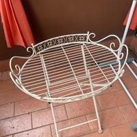 Porta fiori in ferro smaltato