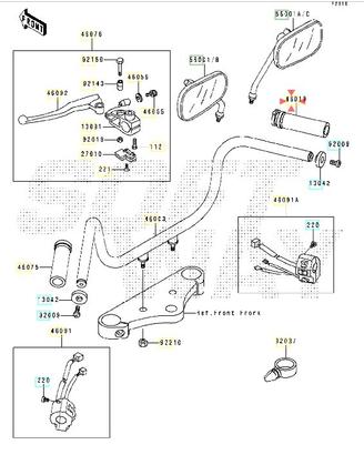 Manopola gas Kawasaki EN500 460191065